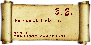 Burghardt Emília névjegykártya