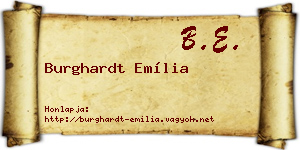 Burghardt Emília névjegykártya