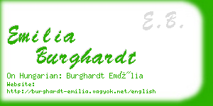 emilia burghardt business card
